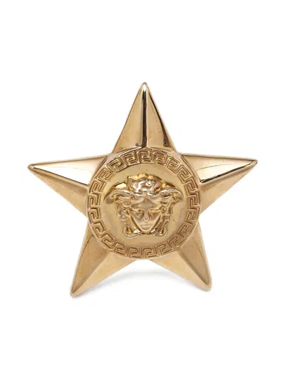 Pre-owned Versace Star Medusa Head Ring
