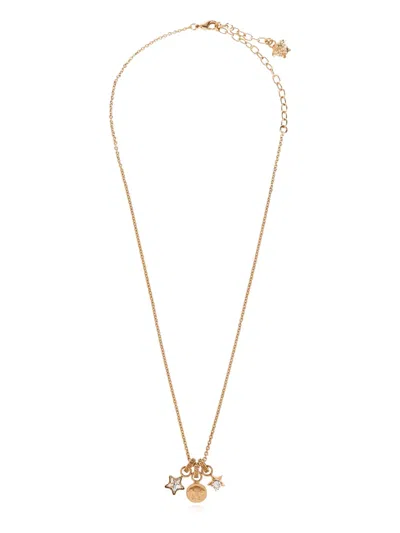 Versace Star-pendant Necklace In Gold