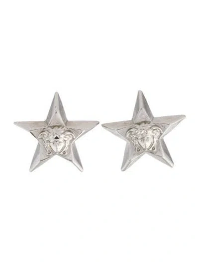 Pre-owned Versace Star Stud Earrings In Multi