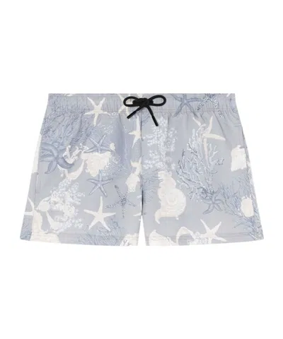 Versace Starfish-pattern Swim Shorts In White