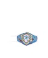 Versace Starfish-print Face Mask In Multicolor