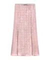 Versace Starfish-print Midi Skirt In Pink