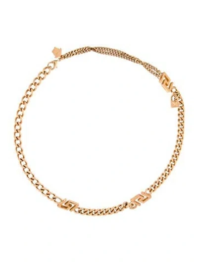 Pre-owned Versace Station Necklace, 19" In Multi
