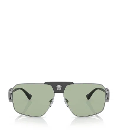 Versace Steel 0ve2251 Sunglasses In Grey