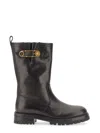 Versace Safety Pin Boots In Black