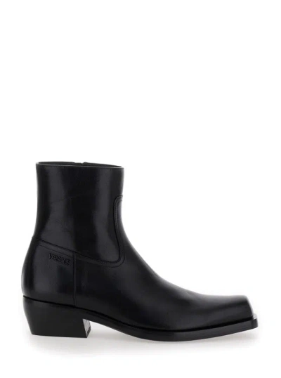 Versace Luciano Boots In Black