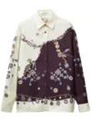 Versace Stolen Jewels Printed Shirt In Silk Twill In Multi