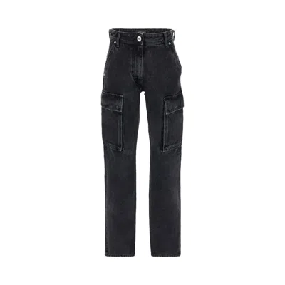 Pre-owned Versace Stone Wash Denim 'faded Washed Black' | Women's Size 29