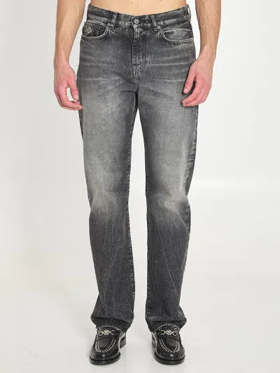 Versace Stone Washed Jeans In Black