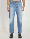Versace Stone-wash Jeans With Studs In Blue