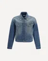 Versace Stonewashed Denim Jacket In Light Blue