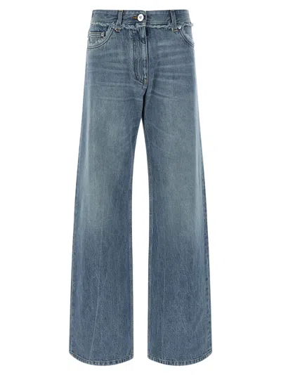 Versace Stonewashed Denim Jeans In Blue