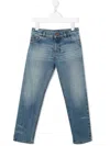 Versace Stonewashed Straight-leg Jeans In 蓝色