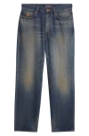 Versace Stop Straight Leg Jeans In Blue