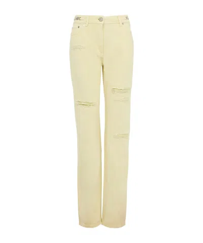 Versace Straight Jeans In Yellow