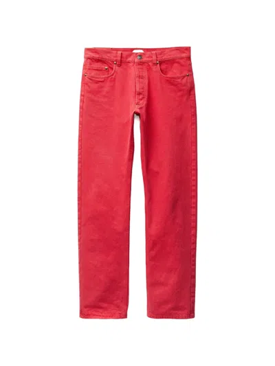 Versace Straight Jeans In Red