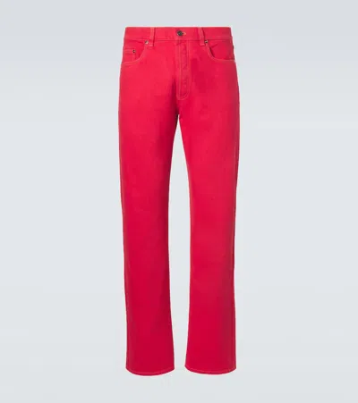Versace Straight Jeans In Red