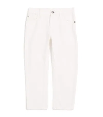 Versace Kids' Straight Jeans In Neutral