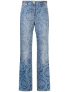 VERSACE VERSACE STRAIGHT JEANS WITH BAROCCO PRINT
