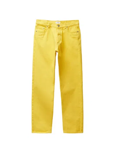 Versace Straight Jeans In Yellow