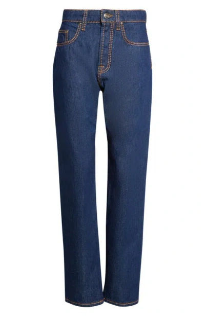 Versace Straight Leg Jeans In Blue