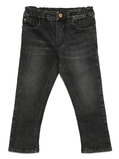 Versace Kids' Straight-leg Jeans In Grey