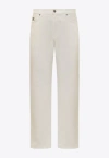 Versace Cotton Denim Jeans In White