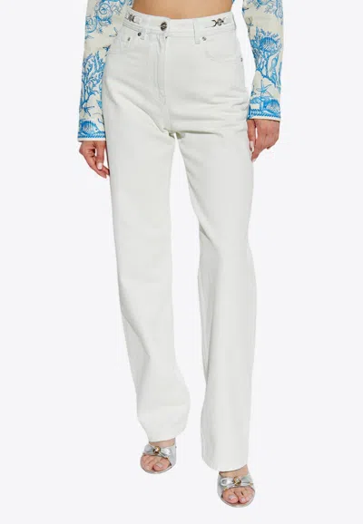 VERSACE STRAIGHT-LEG JEANS WITH MEDUSA-HEAD