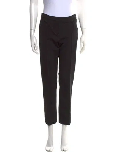 Pre-owned Versace Straight Leg Pants In Black