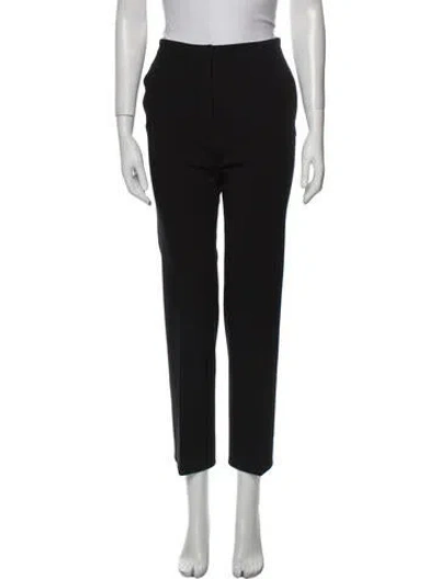 Pre-owned Versace Straight Leg Pants In Black
