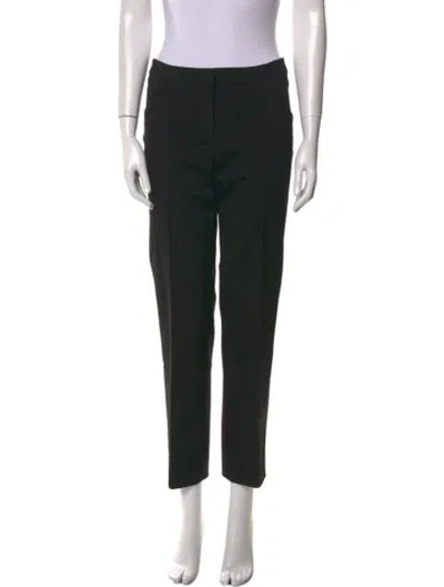 Pre-owned Versace Straight Leg Pants In Black