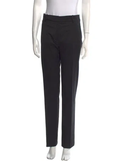 Pre-owned Versace Straight Leg Pants In Black