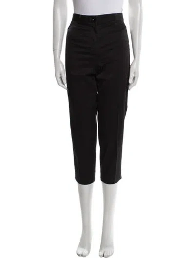 Pre-owned Versace Straight Leg Pants In Black