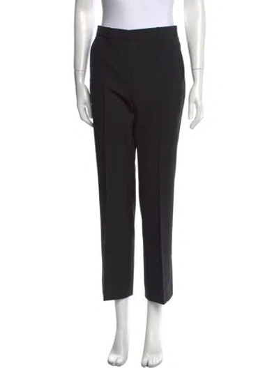 Pre-owned Versace Straight Leg Pants In Black