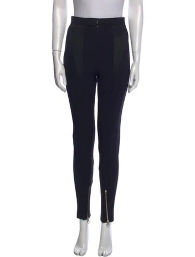 Pre-owned Versace Straight Leg Pants In Black