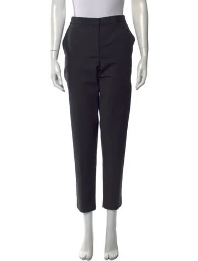 Pre-owned Versace Straight Leg Pants In Black