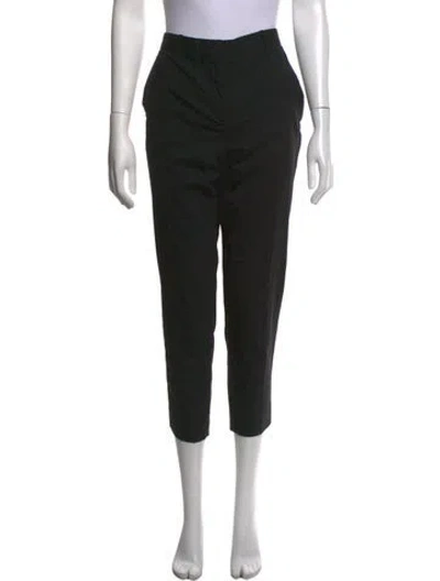 Pre-owned Versace Straight Leg Pants In Black