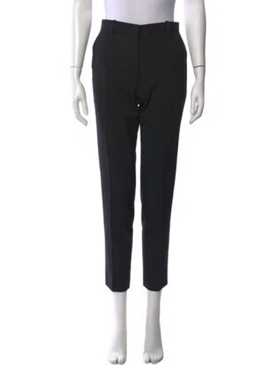 Pre-owned Versace Straight Leg Pants In Black