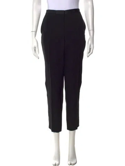 Pre-owned Versace Straight Leg Pants In Black