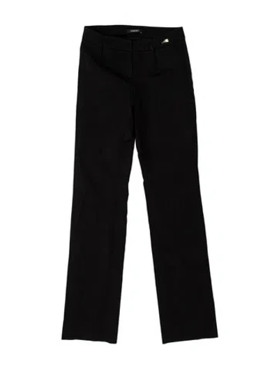 Pre-owned Versace Straight Leg Pants In Black