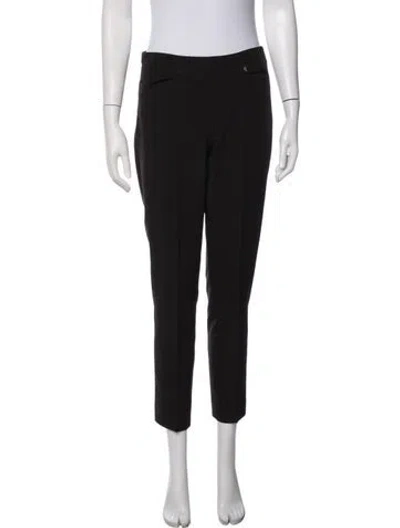 Pre-owned Versace Straight Leg Pants In Black