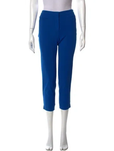 Pre-owned Versace Straight Leg Pants In Blue