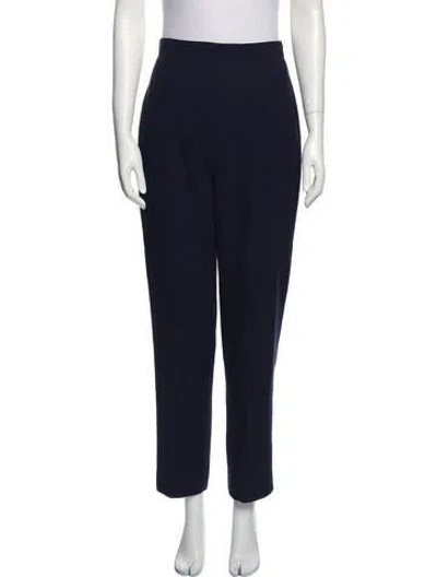 Pre-owned Versace Straight Leg Pants In Blue