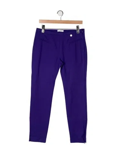 Pre-owned Versace Straight Leg Pants In Blue