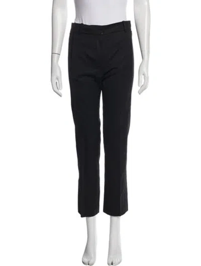 Pre-owned Versace Straight Leg Pants In Blue