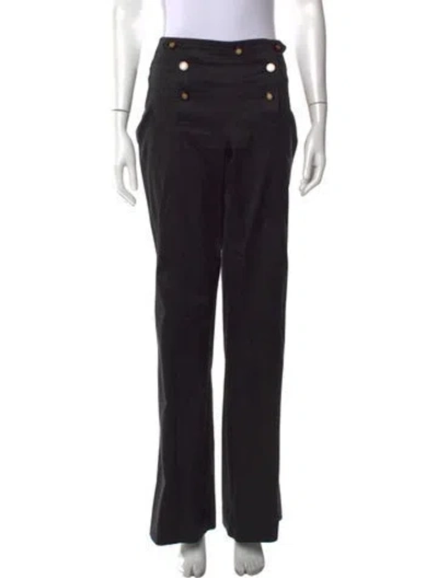 Pre-owned Versace Straight Leg Pants In Blue