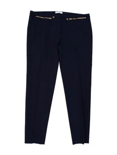 Pre-owned Versace Straight Leg Pants In Blue