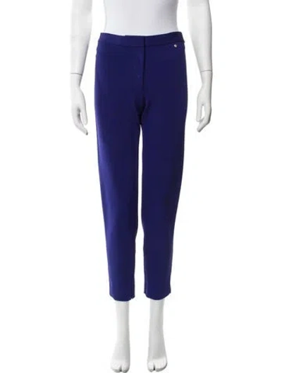 Pre-owned Versace Straight Leg Pants In Blue