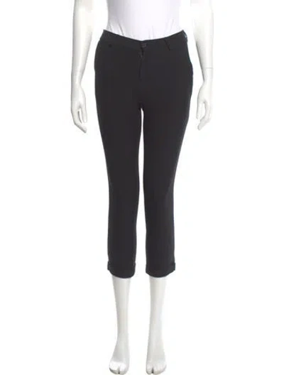 Pre-owned Versace Straight Leg Pants In Gray