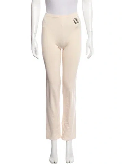 Pre-owned Versace Straight Leg Pants In Neutral